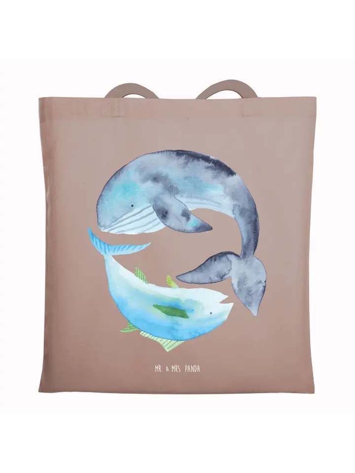 

Сумка для переноски Mr & Mrs Panda Walfisch Thunfisch ohne Spruch, пастельно-коричневый