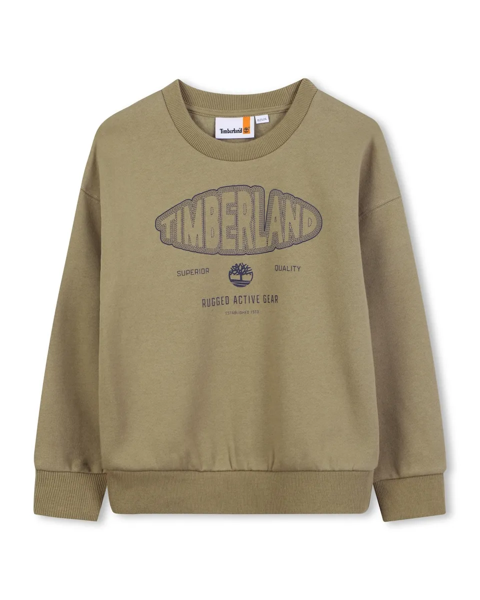 

Детский свитер с длинным рукавом Timberland, хаки