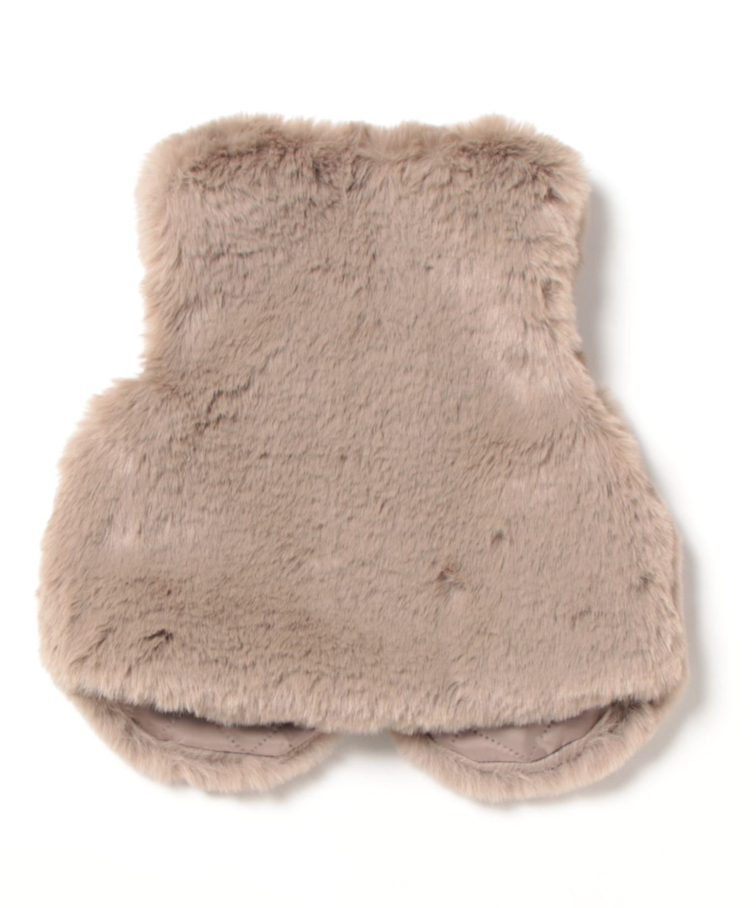 Корейская детская одежда, милый жилет из искусственного меха Aimoha Kids, beige — фото 2