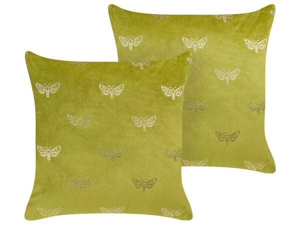 

Подушка Beliani 2 шт YUZURI, 45x45x45 см цвет gold/grün/hellgrün
