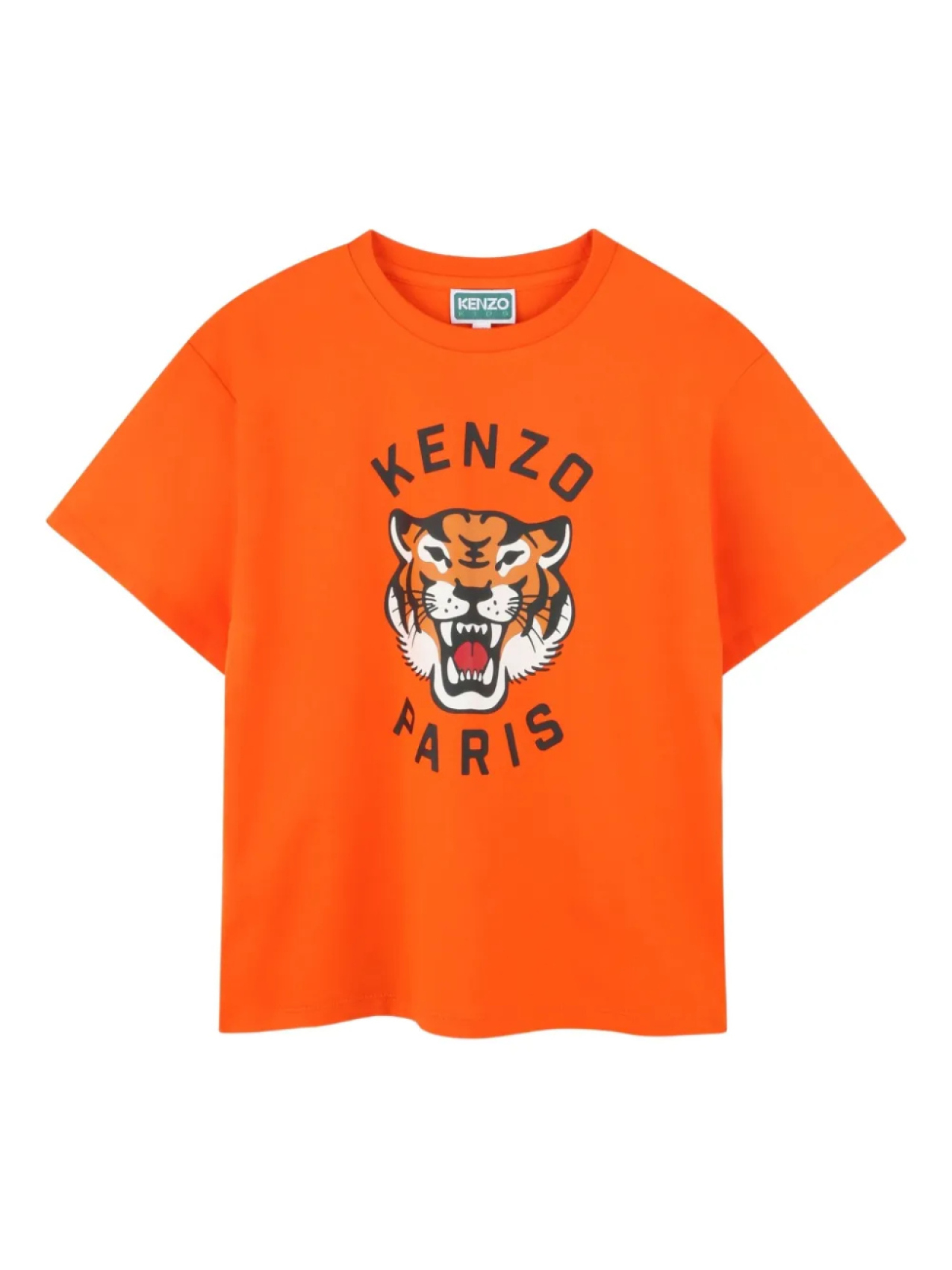 

Футболка с принтом тигра Kenzo Kids, оранжевый
