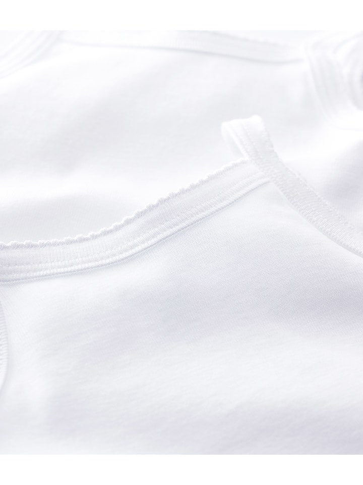 PETIT BATEAU Комплект из 2 боди белого цвета — фото 3