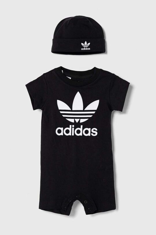 

adidas Originals Хлопковый Детский комбинезон, черный