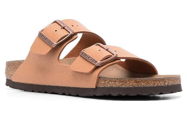 Тапочки arizona vegan birko-flor birkibuc sandals 'pecan' Birkenstock, оранжевый — фото 2