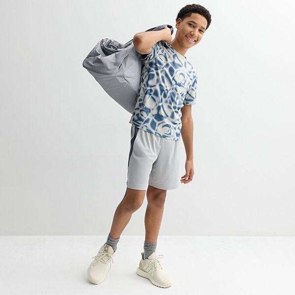 Футболка Boys 8-20 printed dry tek tee с ластовицей в размерах regular и husky Tek Gear, Black Liquid — фото 3