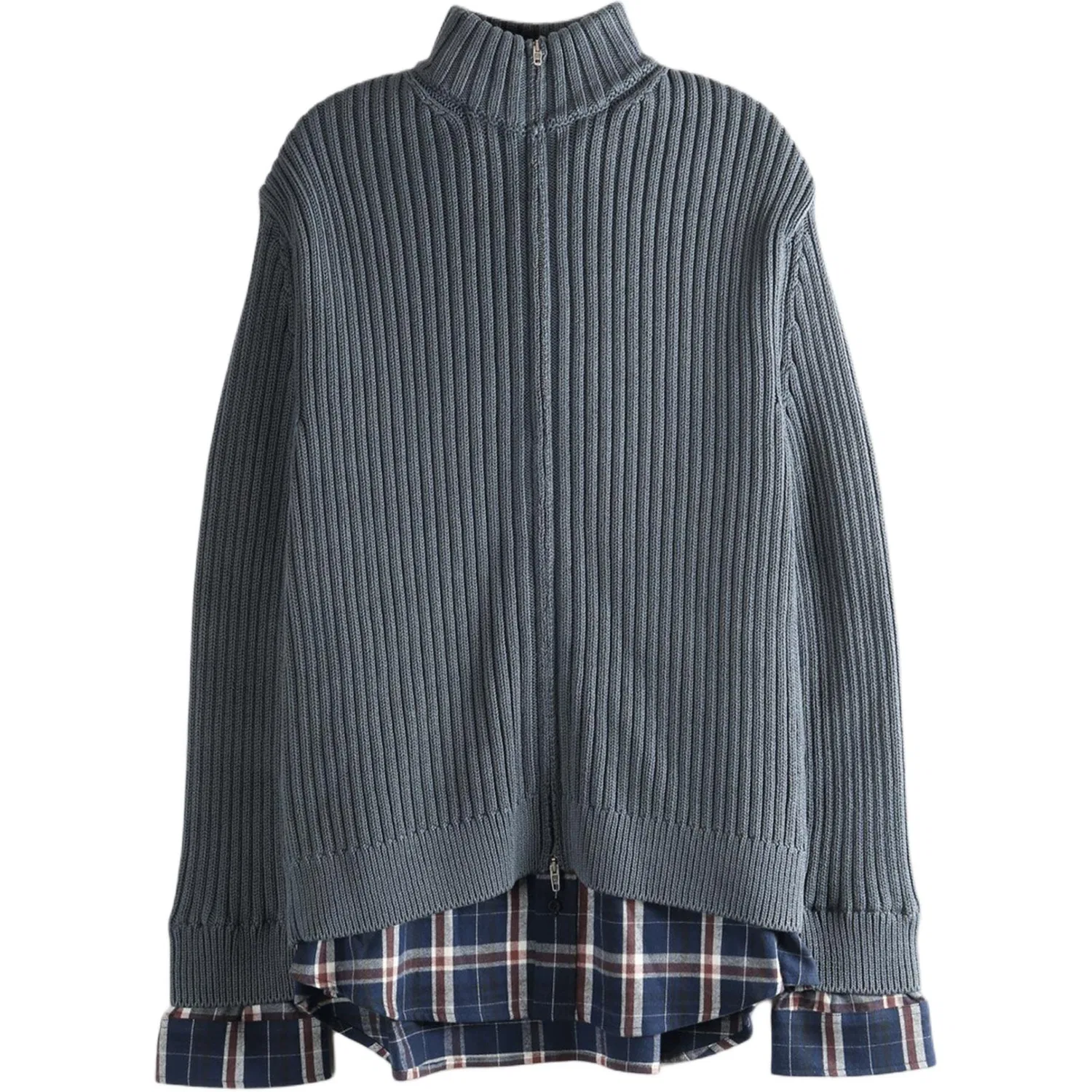 Свитер с молнией Balenciaga Blue
