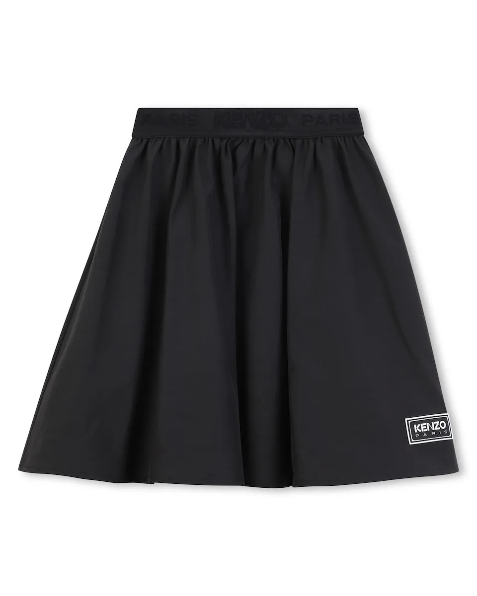 

Детская юбка однотонного черного цвета Kenzo Kids