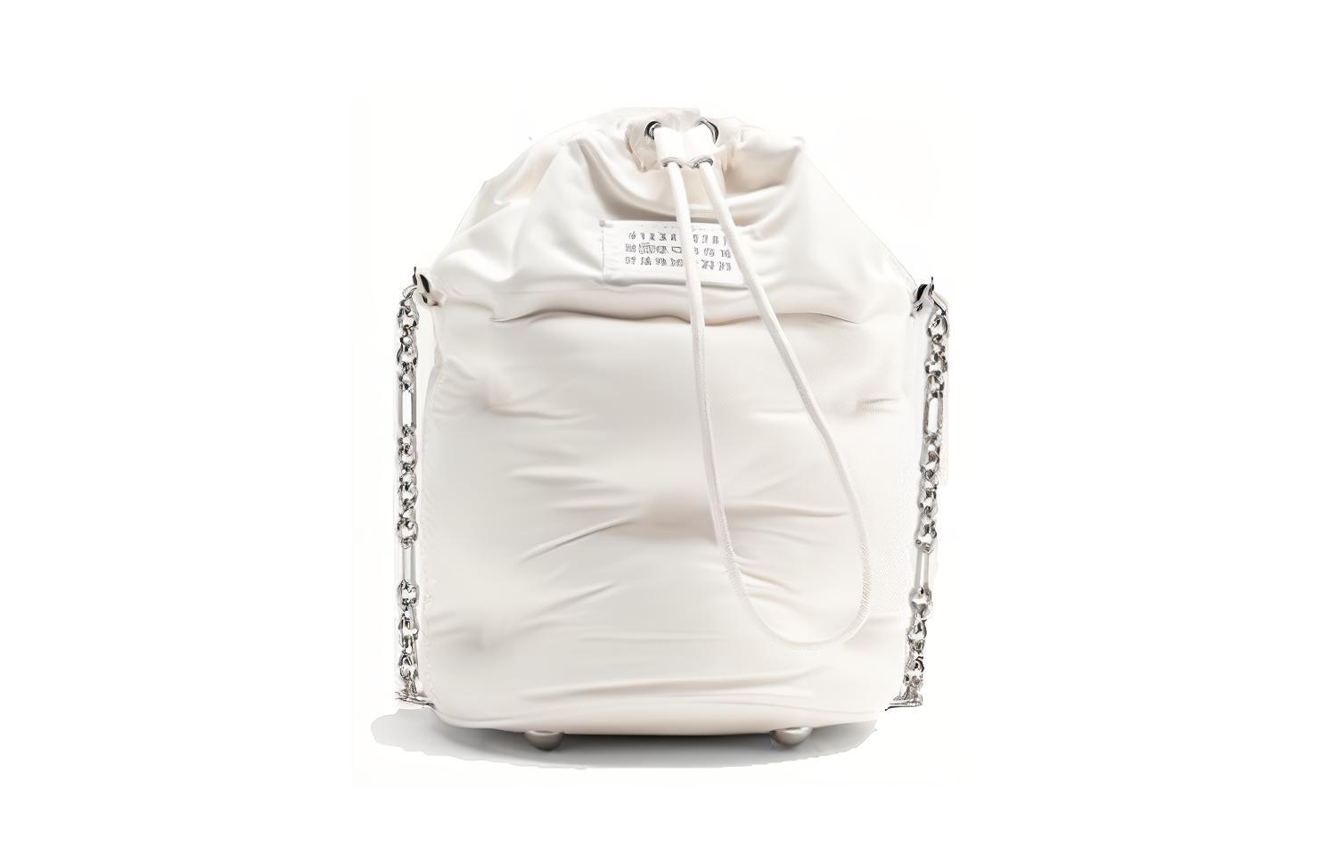 

Maison Margiela Гламурная кожаная сумка через плечо женская белая