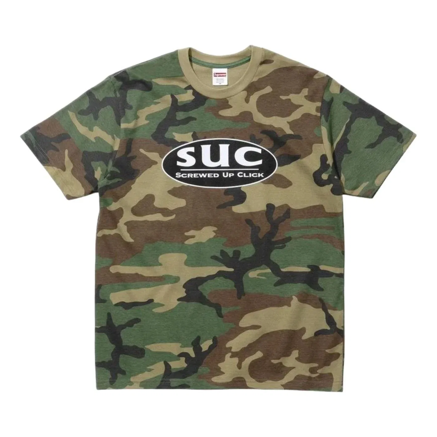 Футболка Supreme x DJ Screw SS26 SUC 'Woodland Camo' SUP-SS26-147-CAM, зеленый
