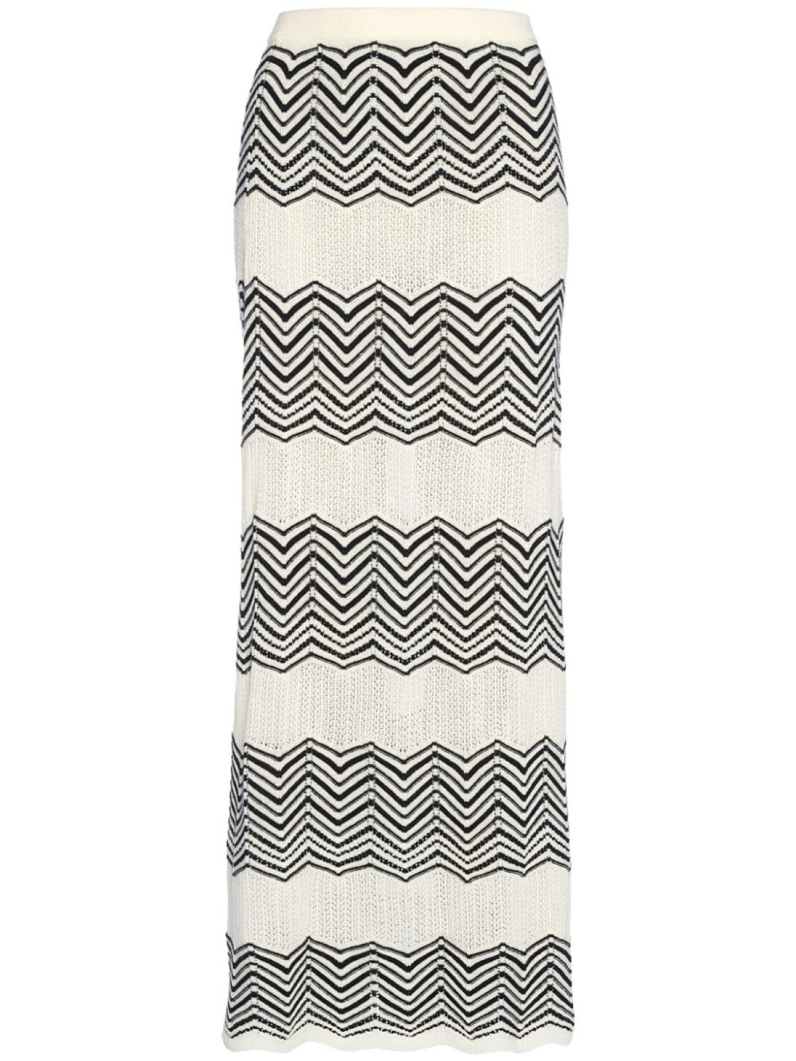 

ERES Réglisse chevron-pattern maxi skirt, черный