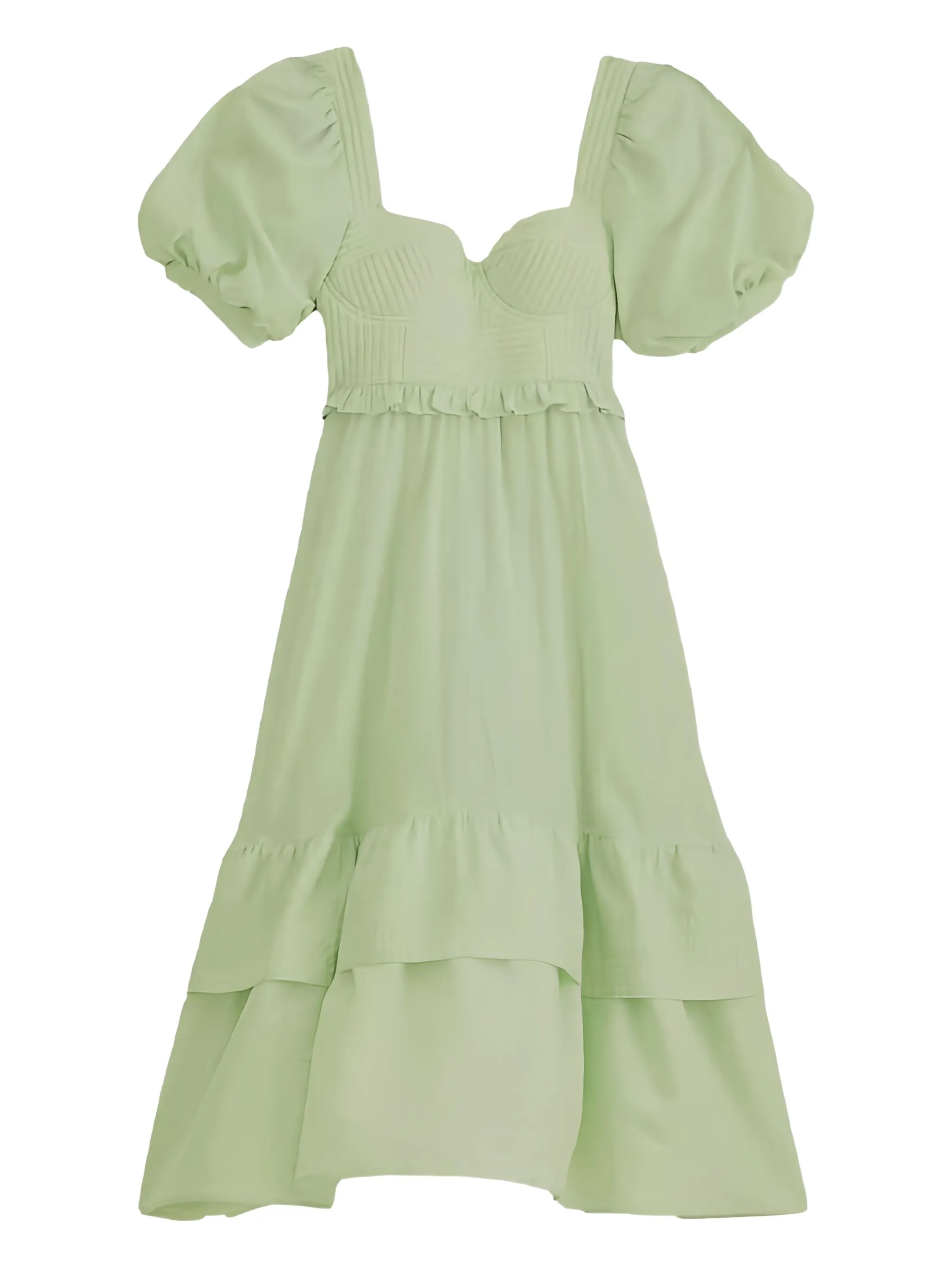 

Платье миди с короткими рукавами Farm Rio, зеленый