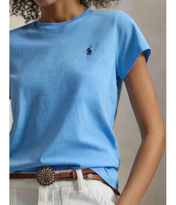 Футболка classic fit Polo Ralph Lauren, небесно-голубой — фото 4