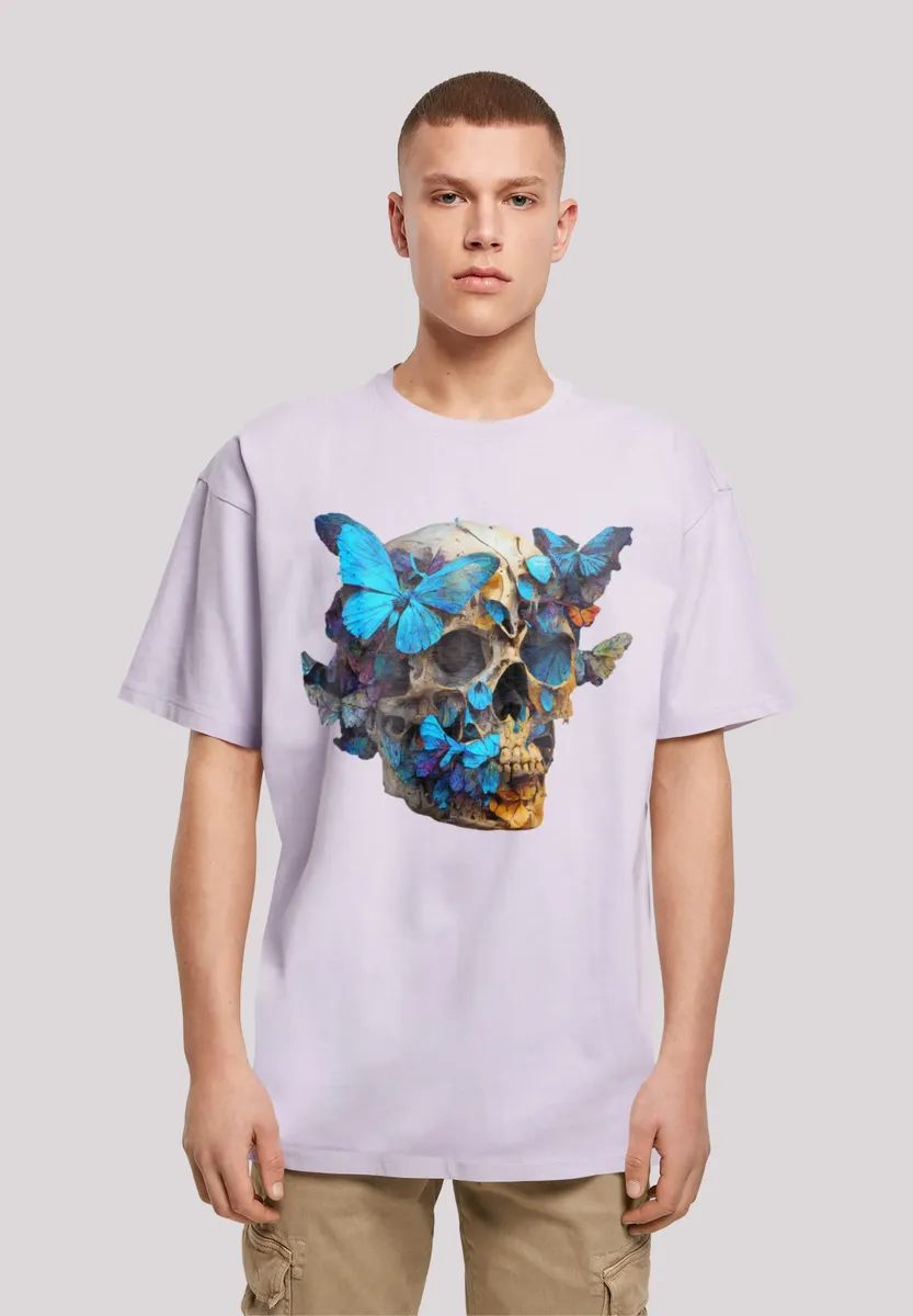 

F4NT4STIC Футболка "Butterfly Skull OVERSIZE TEE", принт, цвет Lilac