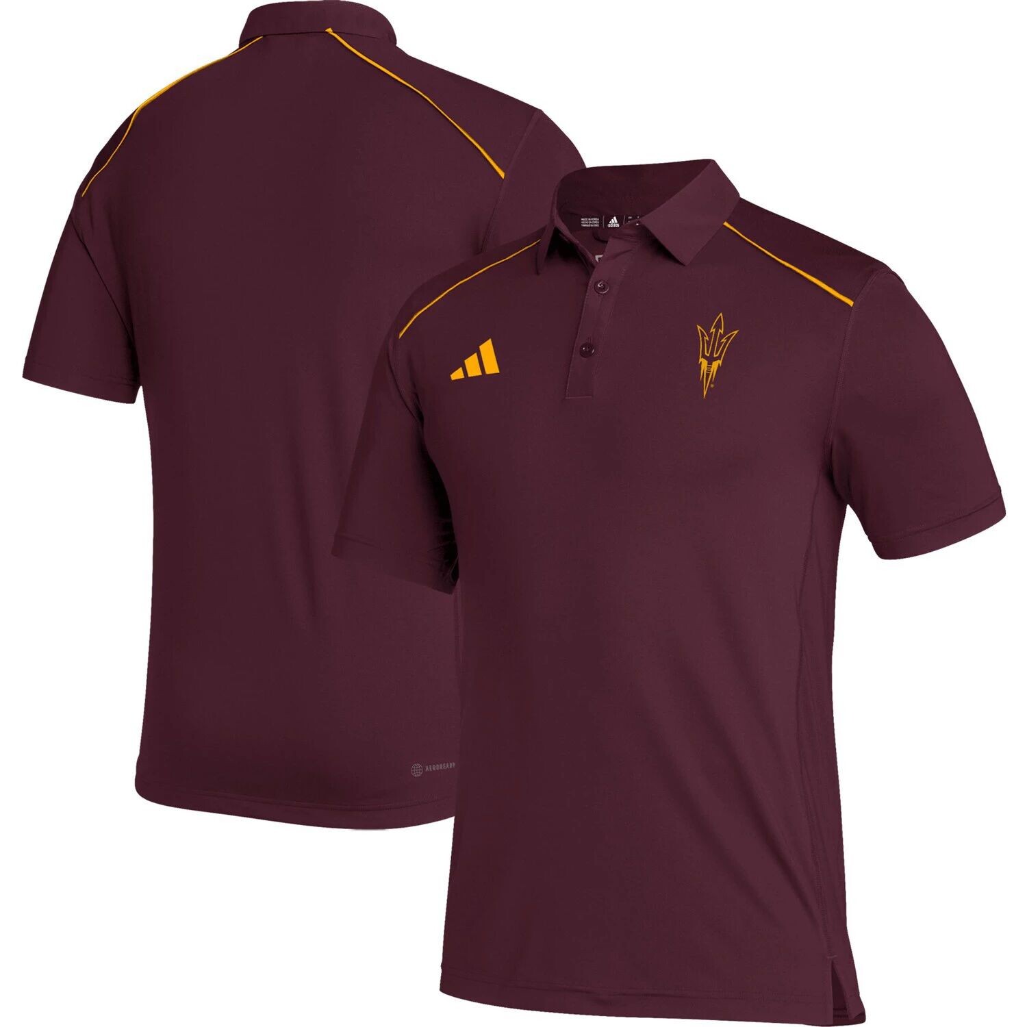 

Мужская футболка-поло adidas Maroon Arizona State Sun Devils Coaches AEROREADY
