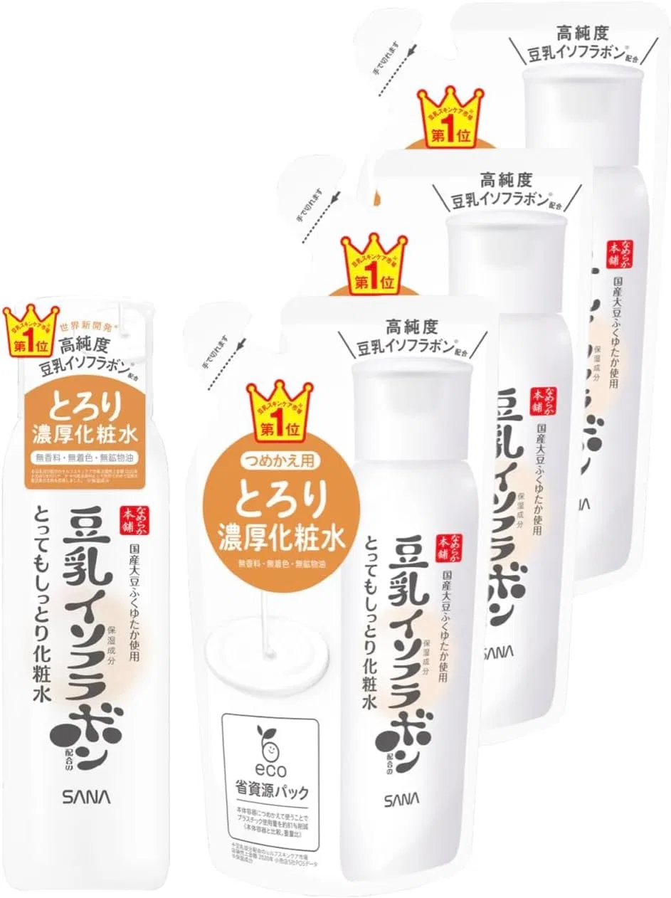 Лосьон для тела Sana Nameraka Isoflavone Soy Milk Very Moist Thick Lotion NC Body, 740 мл, белый