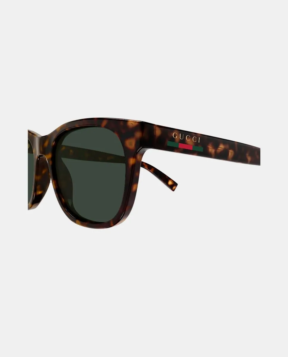 Овальные солнцезащитные очки для мужчин из инжектированного материала Gucci, коричневый — фото 3