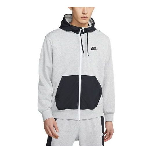 

Толстовка Nike Sportswear Cardigan Splicing Hooded Jacket Gray, серый