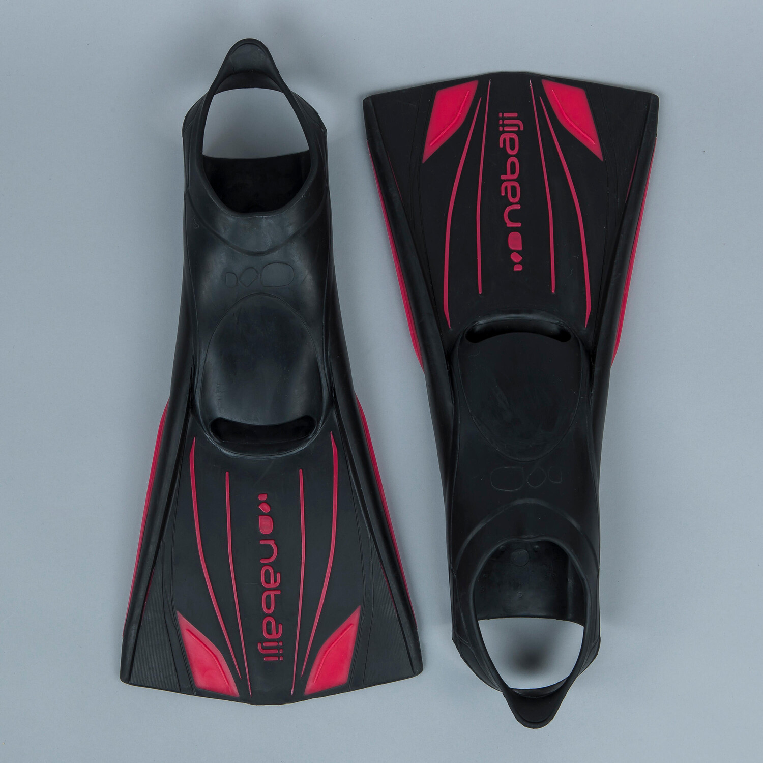 ПЛАВАТЕЛЬНЫЕ ЛАСТЫ TOPFINS 900 ЖЕСТКИЕ ДЛИННЫЕ - ЧЕРНО-КРАСНЫЕ Nabaiji — фото 2