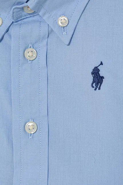 Рубашка хлопковая Polo Ralph Lauren, синий — фото 3