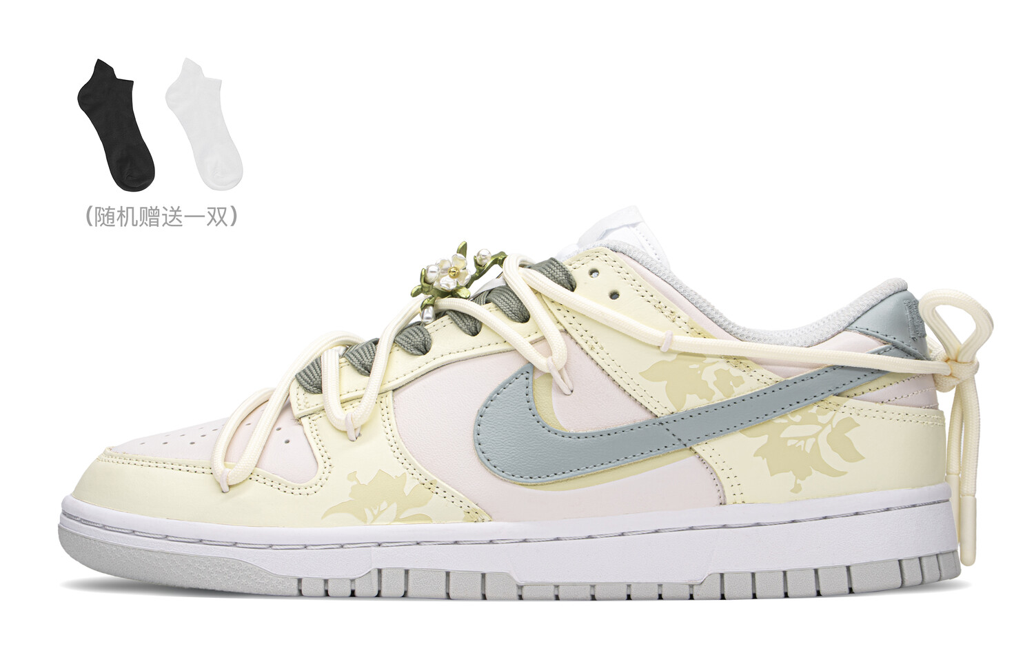 

Кроссовки Nike Dunk Skateboard Shoes Women's Low-Top Yellow Green