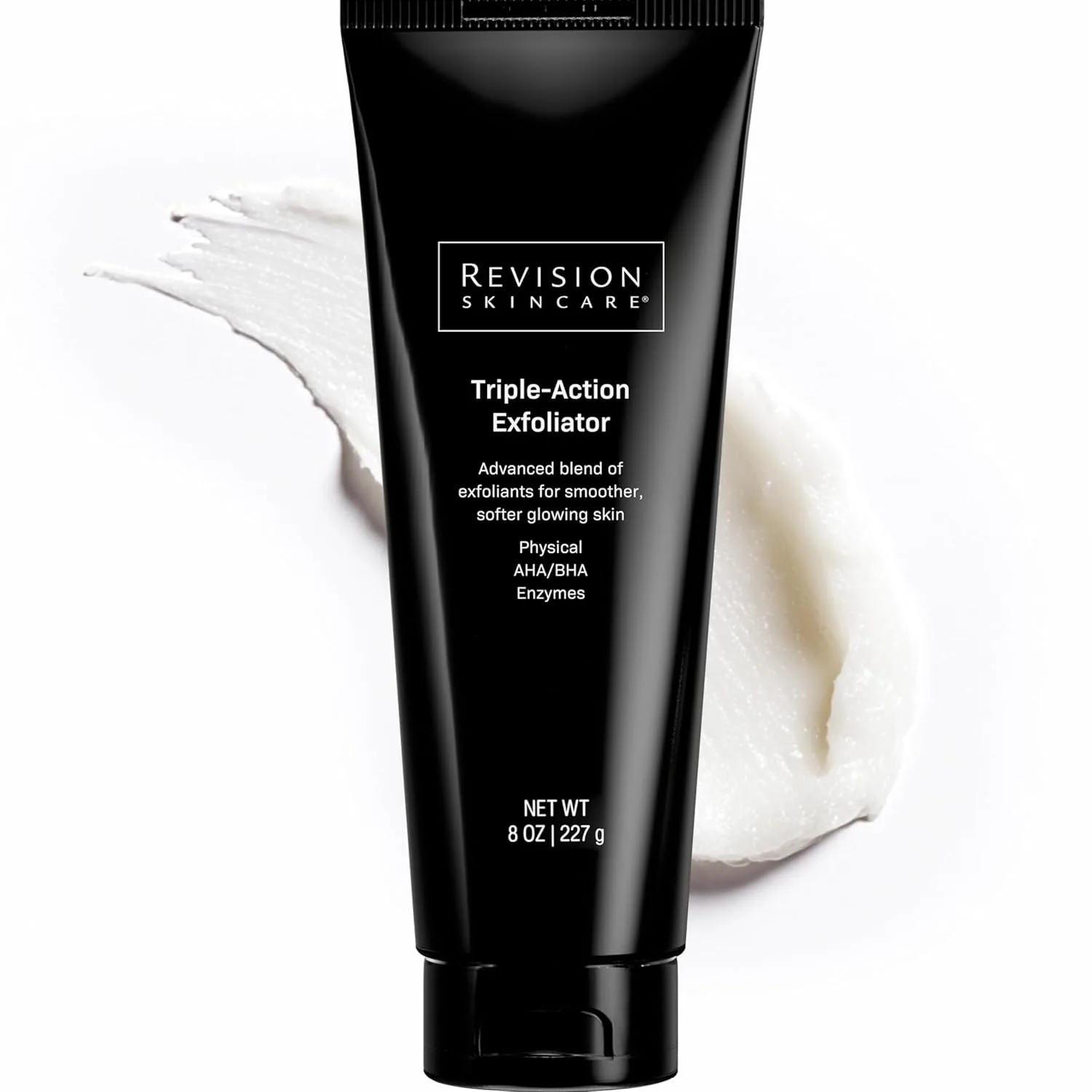 Revision Skincare Triple-Action Exfoliator, клинический эксфолиатор для лица с физическим, химическим и энзимным отшелушиванием, AHA, BHA и салициловой кислотой для полировки кожи и улучшения текстуры 226.80 г (1 шт.)