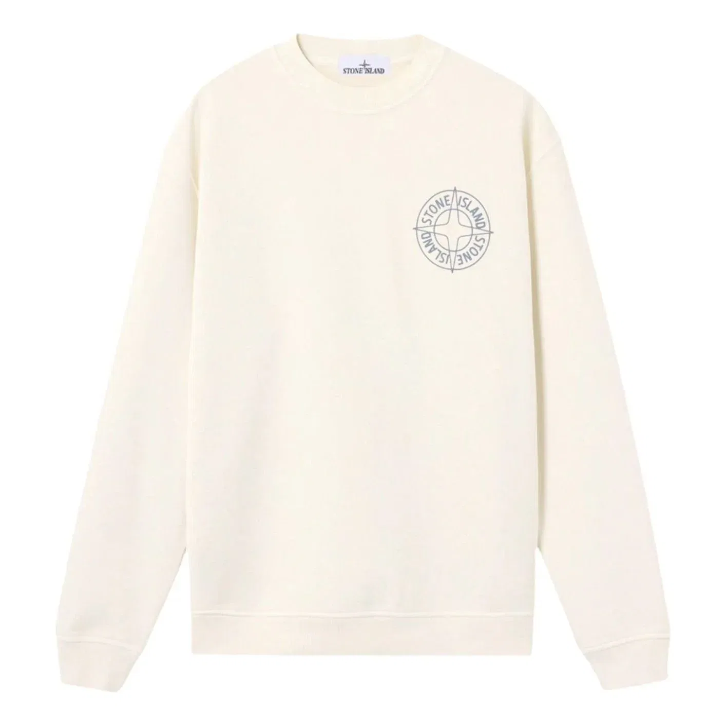 Толстовка оверсайз с принтом компаса, белая, цвет STONE ISLAND 6100001