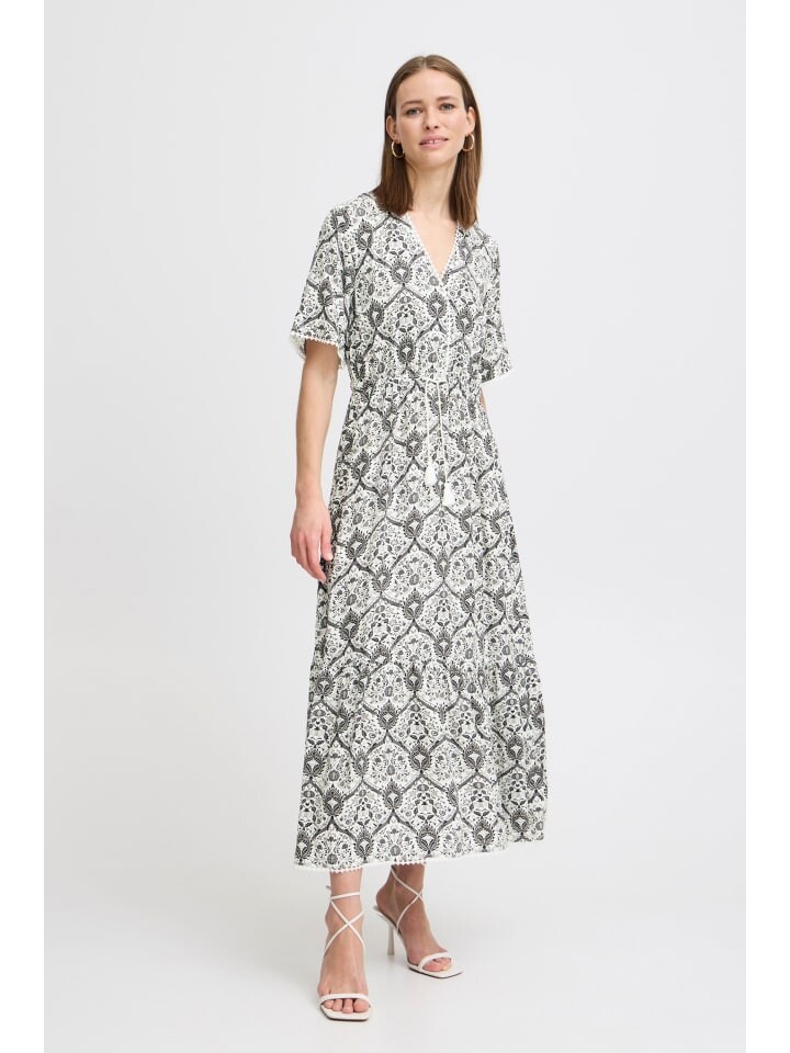 

Короткое платье b.young Maxikleid BYHALBA DRESS - 20815452 sommerliches Kleid mit Muster, черный
