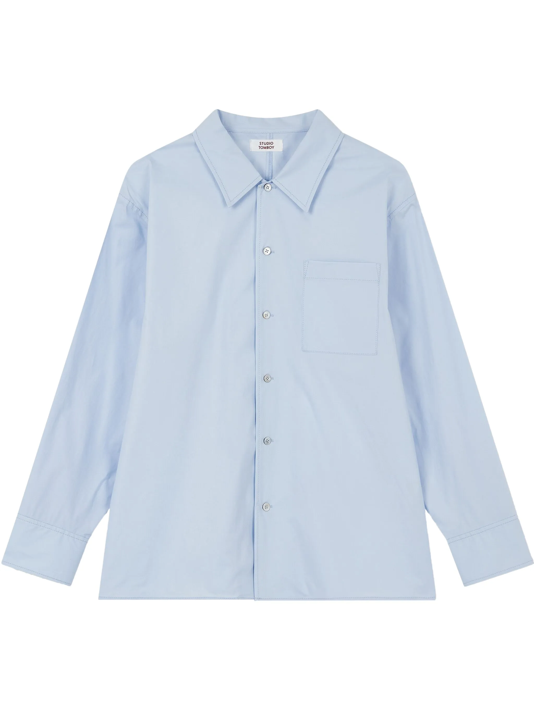 

Рубашка с накладным карманом Tomboy, синий