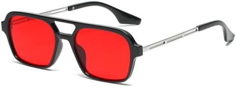 

Ретро-солнцезащитные очки с двойной перемычкой для женщин, модные градиентные очки, трендовые очки с ажурным леопардовым принтом синего цвета для мужчин MTZJH, Black Red