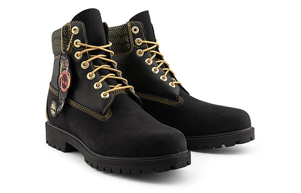 Кроссовки lunar new year 6 inch lace up boots 'black nubuck' Timberland, черный — фото 4