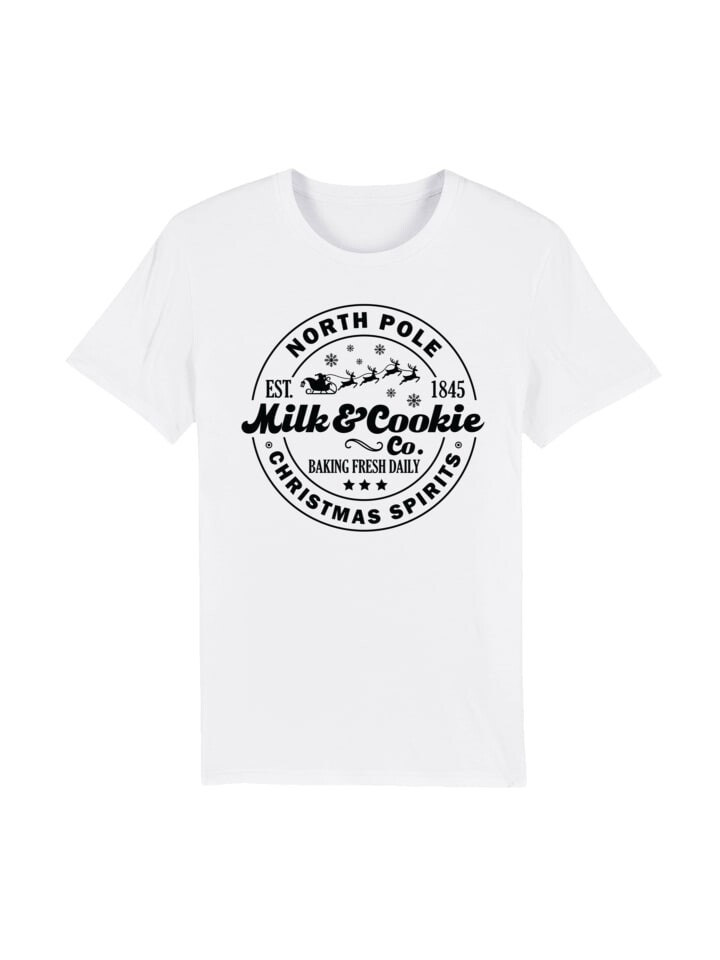 

Футболка F4NT4STIC T-Shirt Milk and Cookie Bakery Retro Weihnachten, белый