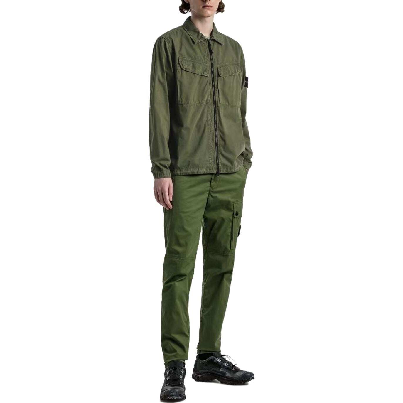 Куртка мужская зеленая Stone Island, зеленый — фото 3