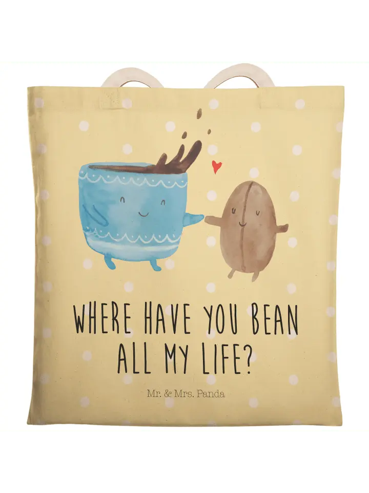 

Шоппер Mr. & Mrs. Panda, желтый пастельный