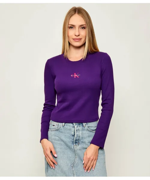 

Блуза Cropped fit Calvin Klein Jeans, фиолетовый