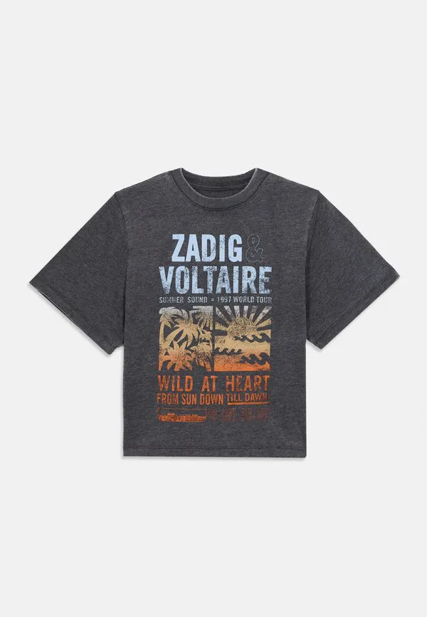 Футболка с короткими рукавами, унисекс, с принтом. Zadig & Voltaire, Black