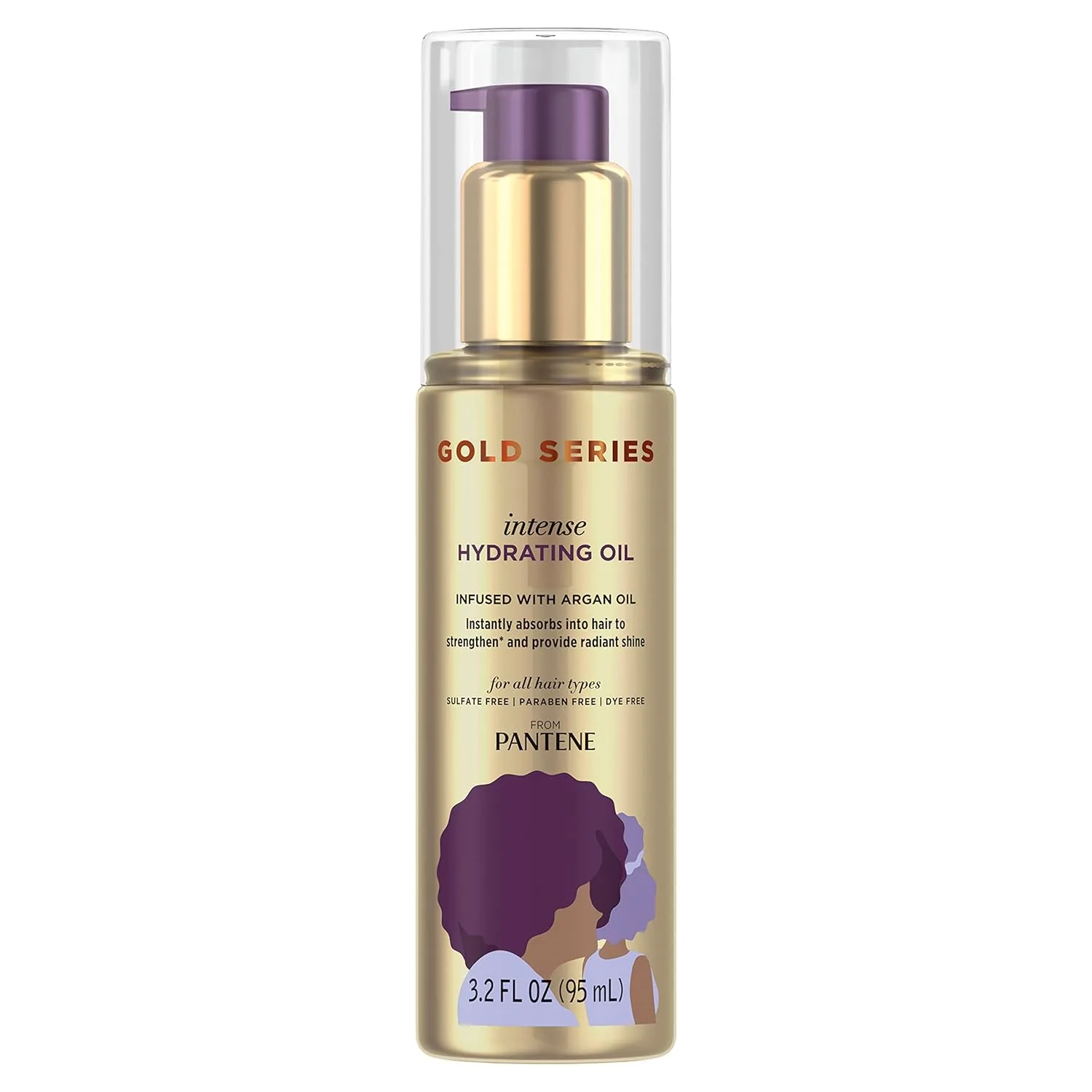 Pantene Gold Series Intense Hydrating Oil Treatment, 3.2 Fl Oz - масло для волос с аргановым маслом, без красителей, парабенов и сульфатов 94,6 мл (1 шт.), gold
