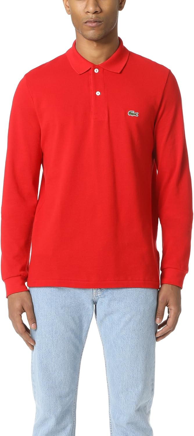 

Классическая поло Lacoste с длинным рукавом, Red, Красный, Классическая поло Lacoste с длинным рукавом, Red