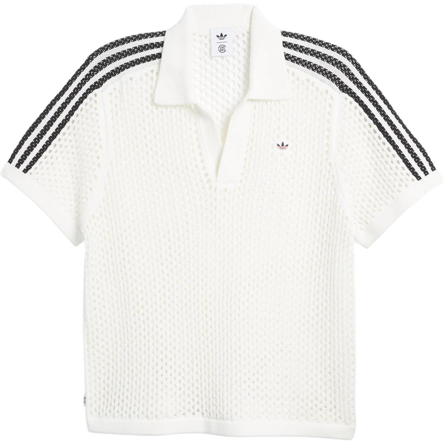 

Рубашка поло Adidas X Edison Chen Crochet Adidas Originals, белый