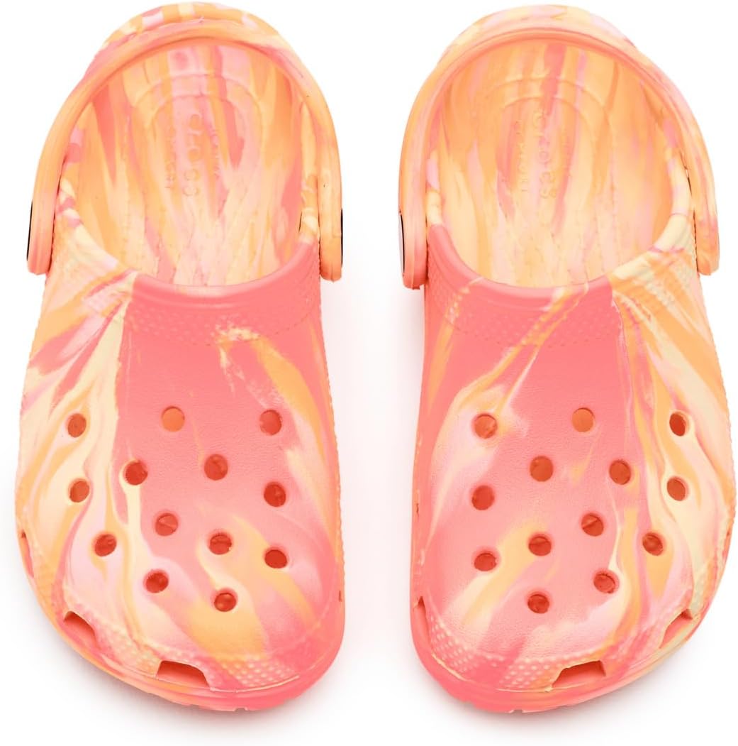 Детские сабо Crocs унисекс, классические, с мраморным рисунком, акварельным рисунком, размер K, мультиколор — фото 2