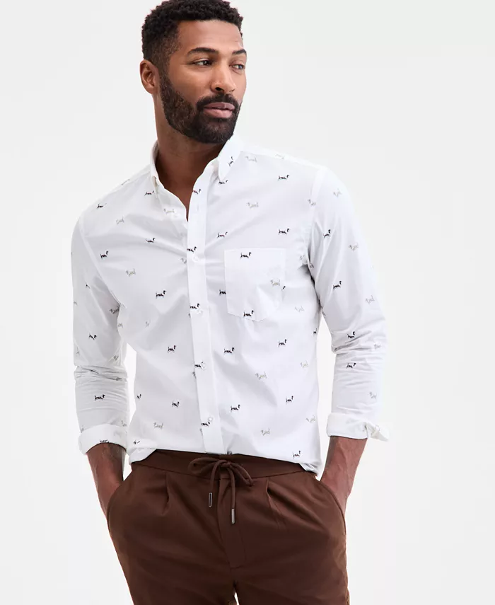 

Длинная рубашка из поплина Club Room, белый