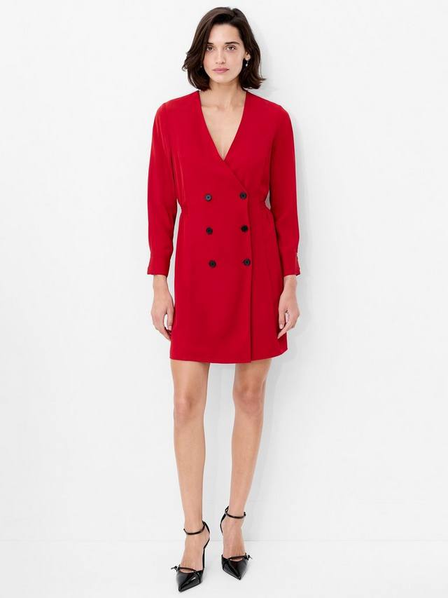 

Levent креповое мини-платье с двойной застежкой French Connection, Mid Red