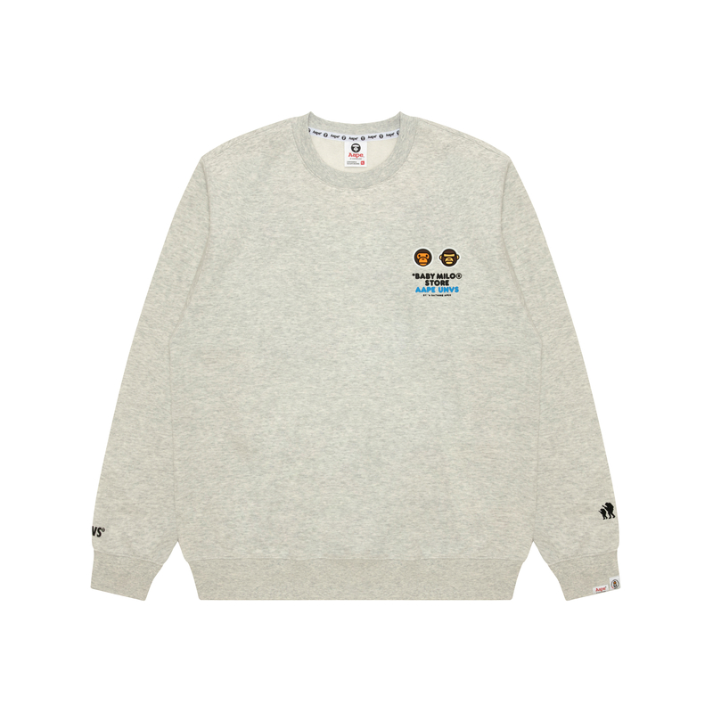 

Мужские толстовки с круглым вырезом, средней толщины, стандартного размера Aape, серый белый wh2