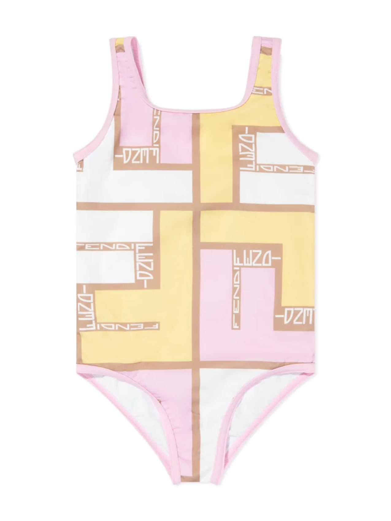 

Купальник с логотипом Fendi Kids, розовый