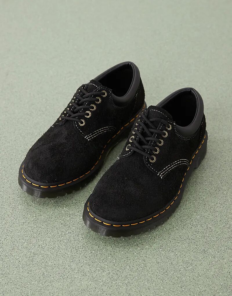 Туфли Dr Martens 8053 с 5 люверсами из черной замши — фото 4