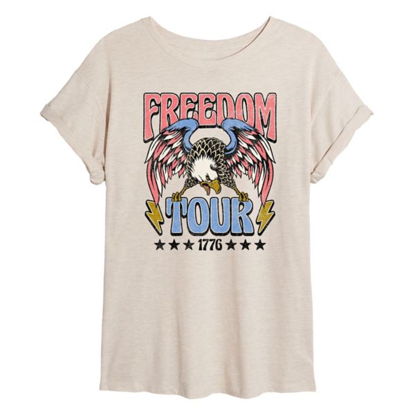 

Футболка большого размера Juniors Freedom Tour 1776 Unbranded, бежевый