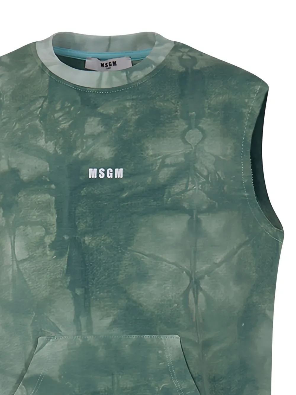 Безрукавка с эффектом тай-дай Msgm Kids, зеленый — фото 2