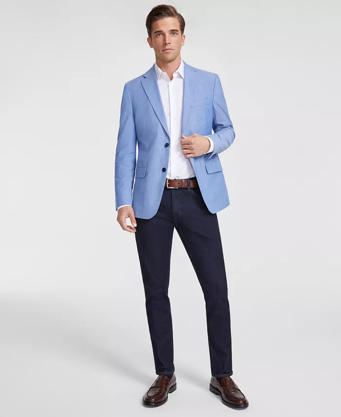 

Мужской спортивный пиджак Modern-Fit из хлопка Tommy Hilfiger, синий