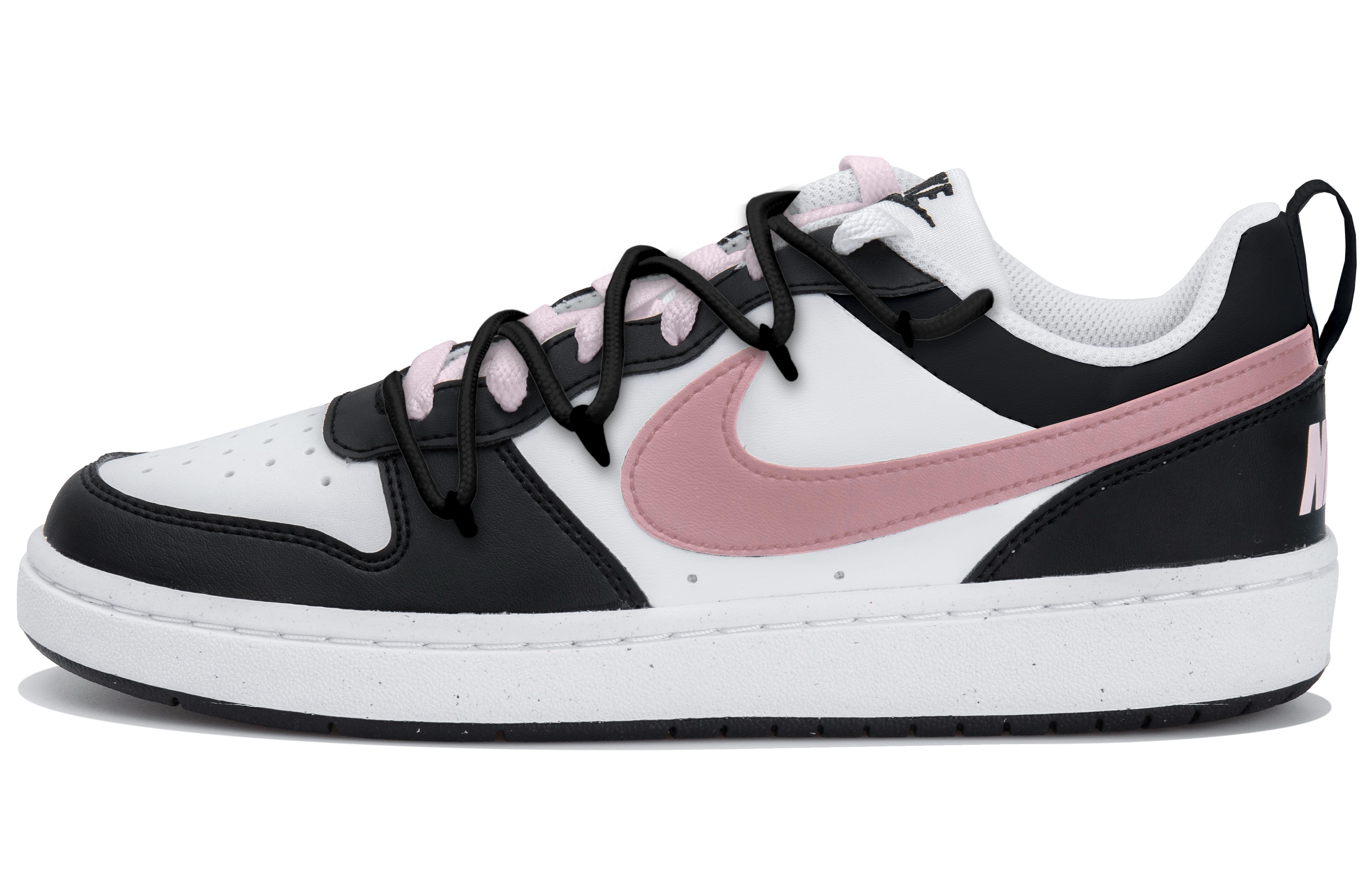 

Кроссовки для скейтбординга Court Borough LOW RECRAFT для детей и подростков Nike, белый/розовый/черный