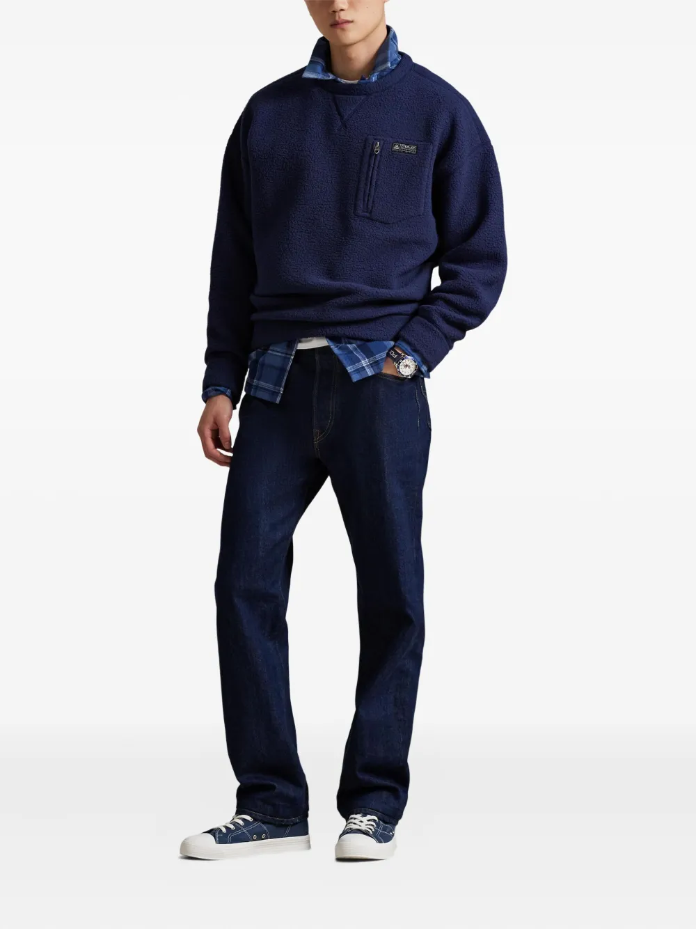 Свитшот с нагрудным карманом Polo Ralph Lauren, синий — фото 2