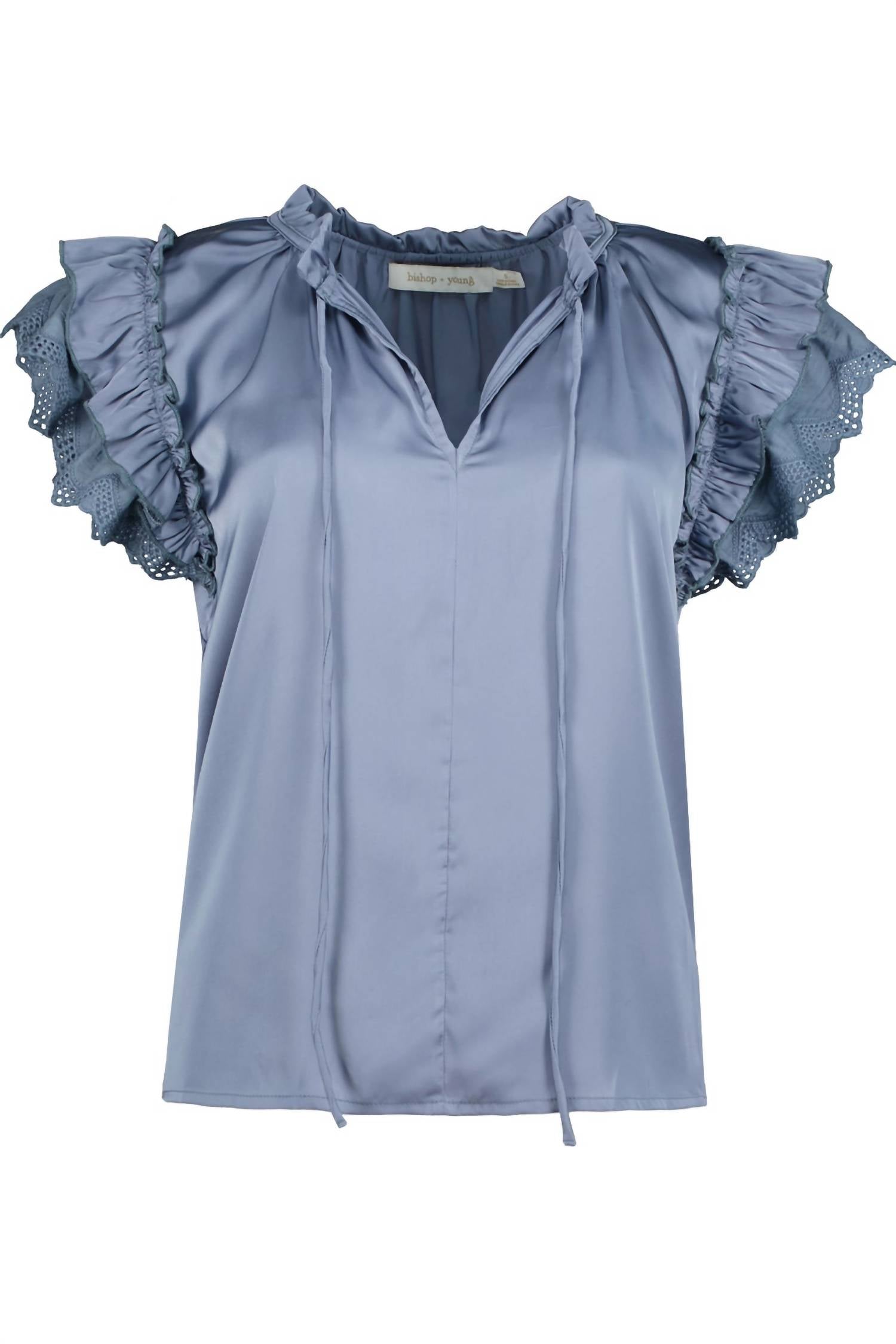 

Женский топ Nikki Flutter Sleeve в цвете Celestial bishop + young